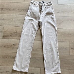 Hollister Women's Straight Leg Jeans - Cream